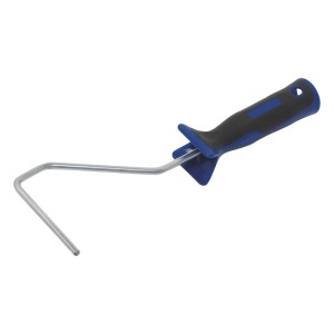 LUX Farbroller-Bügel mit 2K-Softgriff, schwarz-blau, 10 cm Bügelbreite.