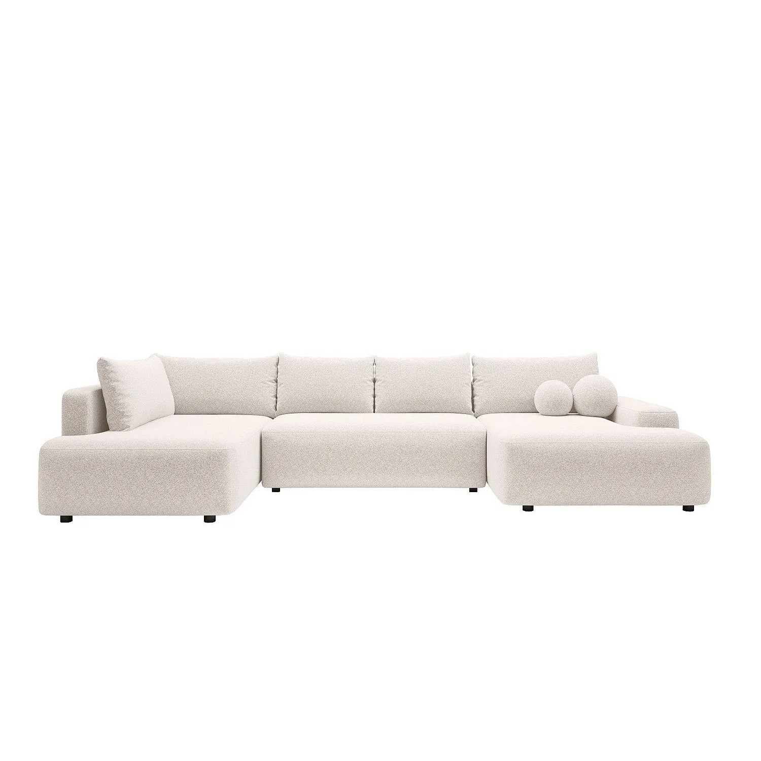 Vente-unique Schlafsofa Daviso Cremefarben 360 cm