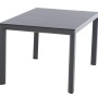Rechteckiger, grauer Siena Garden Gartentisch Silva aus Ferrostone, 90x160 cm.