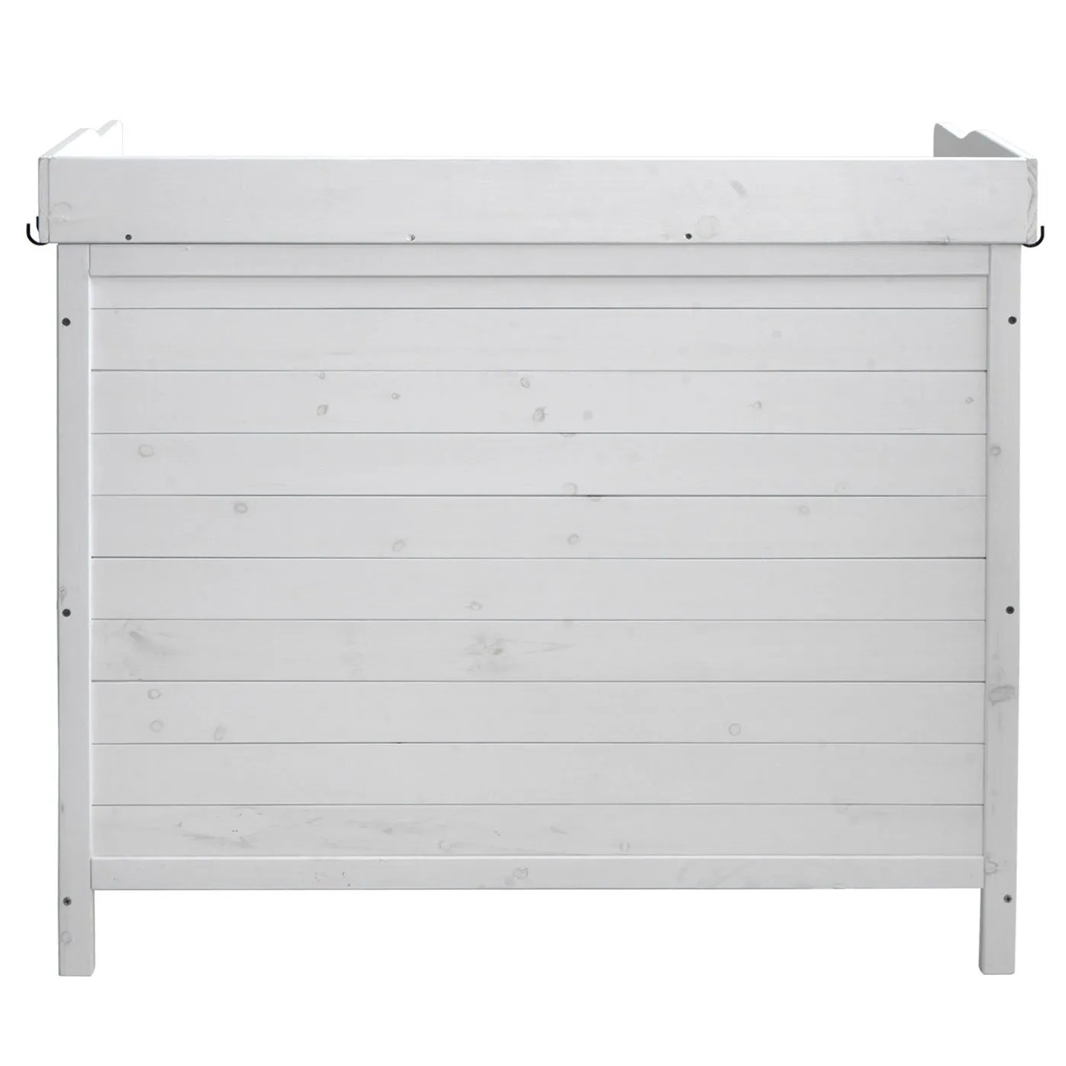 PROREGAL Gartenschrank Mit Arbeitsplatte 86x104x52cm Outdoor Tanne Holz Weiß_7