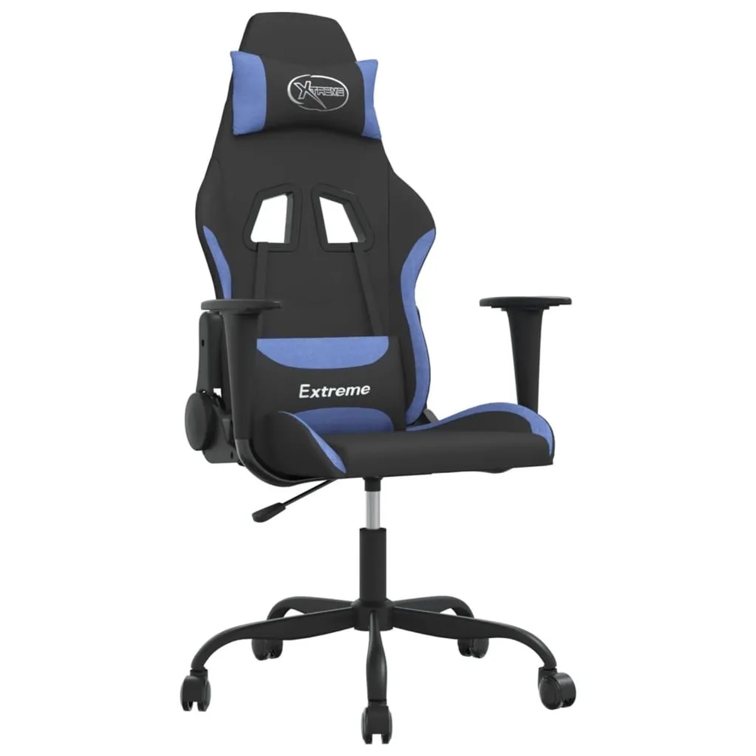 vidaXL Gaming-Stuhl Schwarz und Blau Stoff 3143718 günstig online kaufen