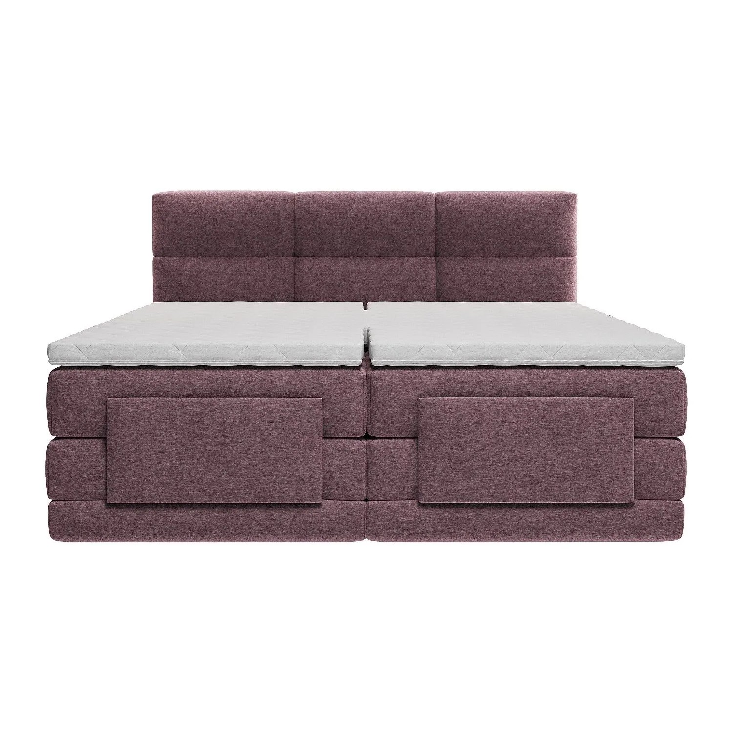 Vente-unique Boxspringbett Lodi Bordeaux 215 cm