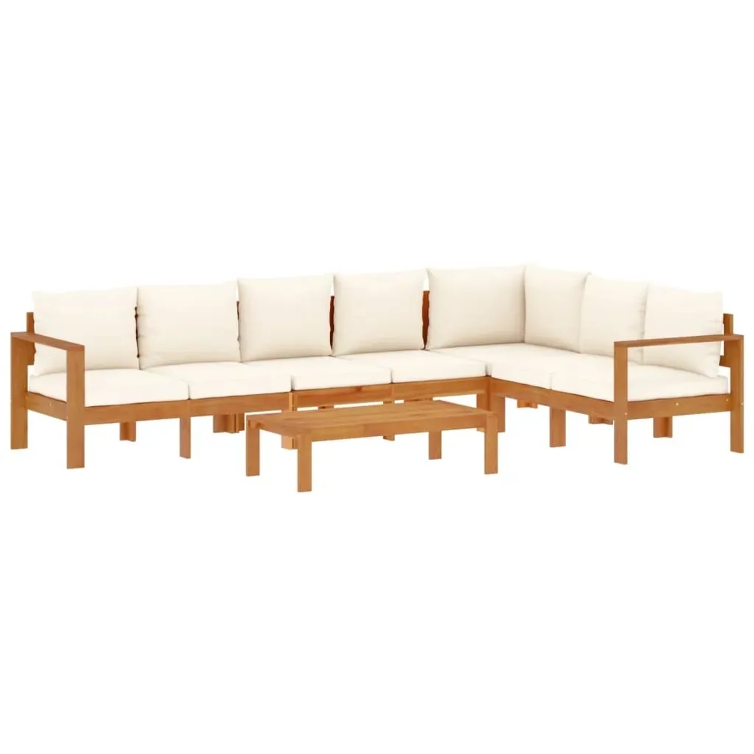 vidaXL 5-Tlg Garten-Sofagarnitur mit Kissen Massivholz Akazie 3214850 günstig online kaufen