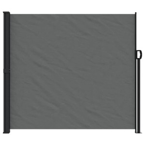 Anthrazitfarbene, ausziehbare furnicato Seitenmarkise 180x300 cm für Terrasse & Balkon.
