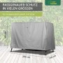Graue Schutzhülle für Hollywoodschaukel, 220x160x150 cm, schützt vor Wind und Wetter.