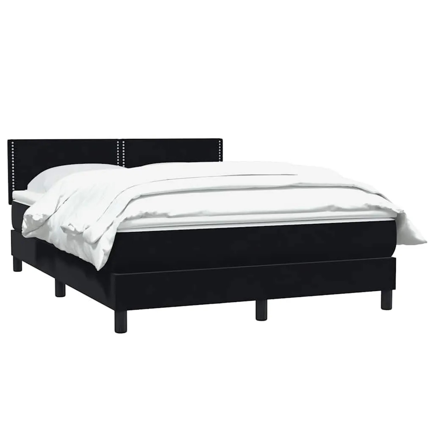 vidaXL Boxspringbett mit Matratze Schwarz 140x210 cm Samt 3316115 günstig online kaufen