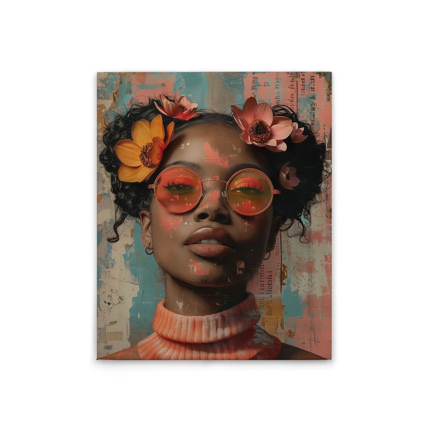 Tadessi Leinwandbild - M1-No.52266 - Flowergirl - 40 x 50 cm - Querformat