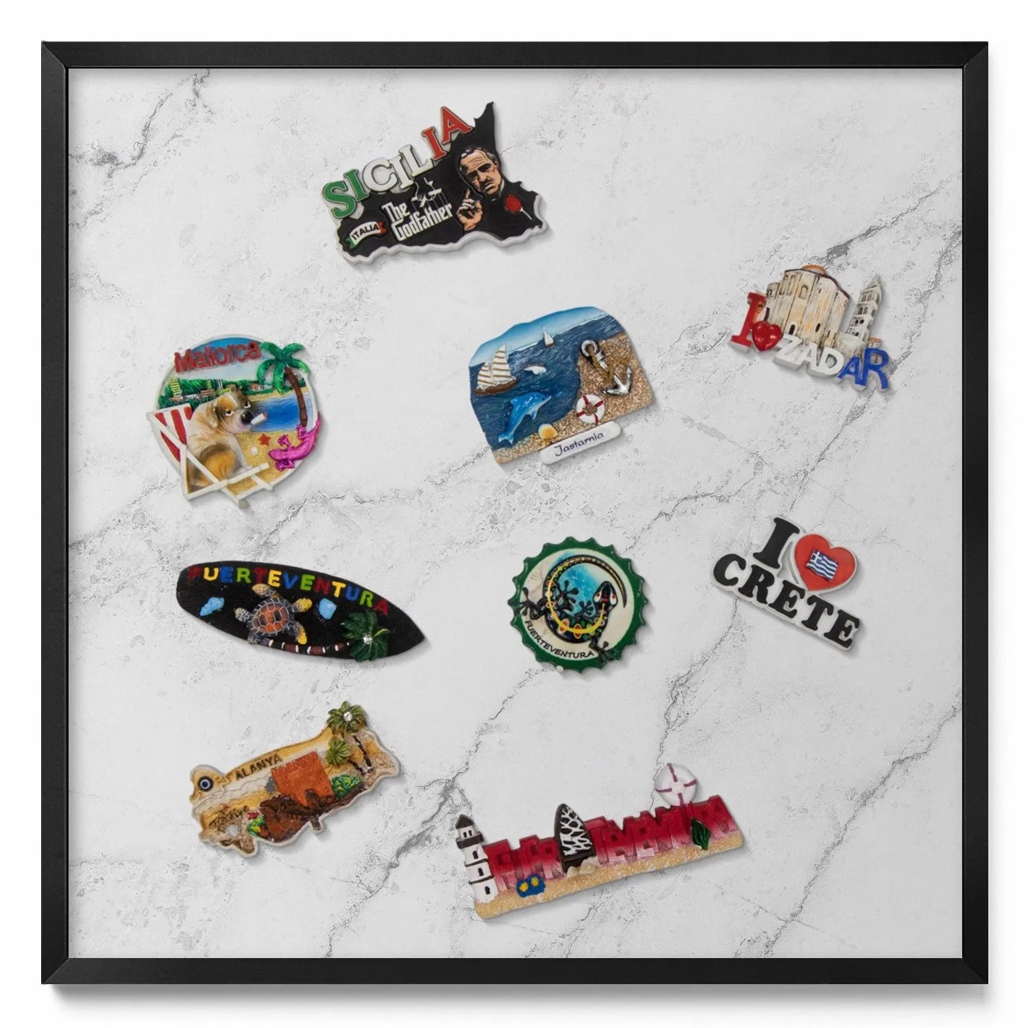 Tulup Magnettafel Gerahmte Magnettafel für Urlaubserinnerungen Zarter Helle günstig online kaufen