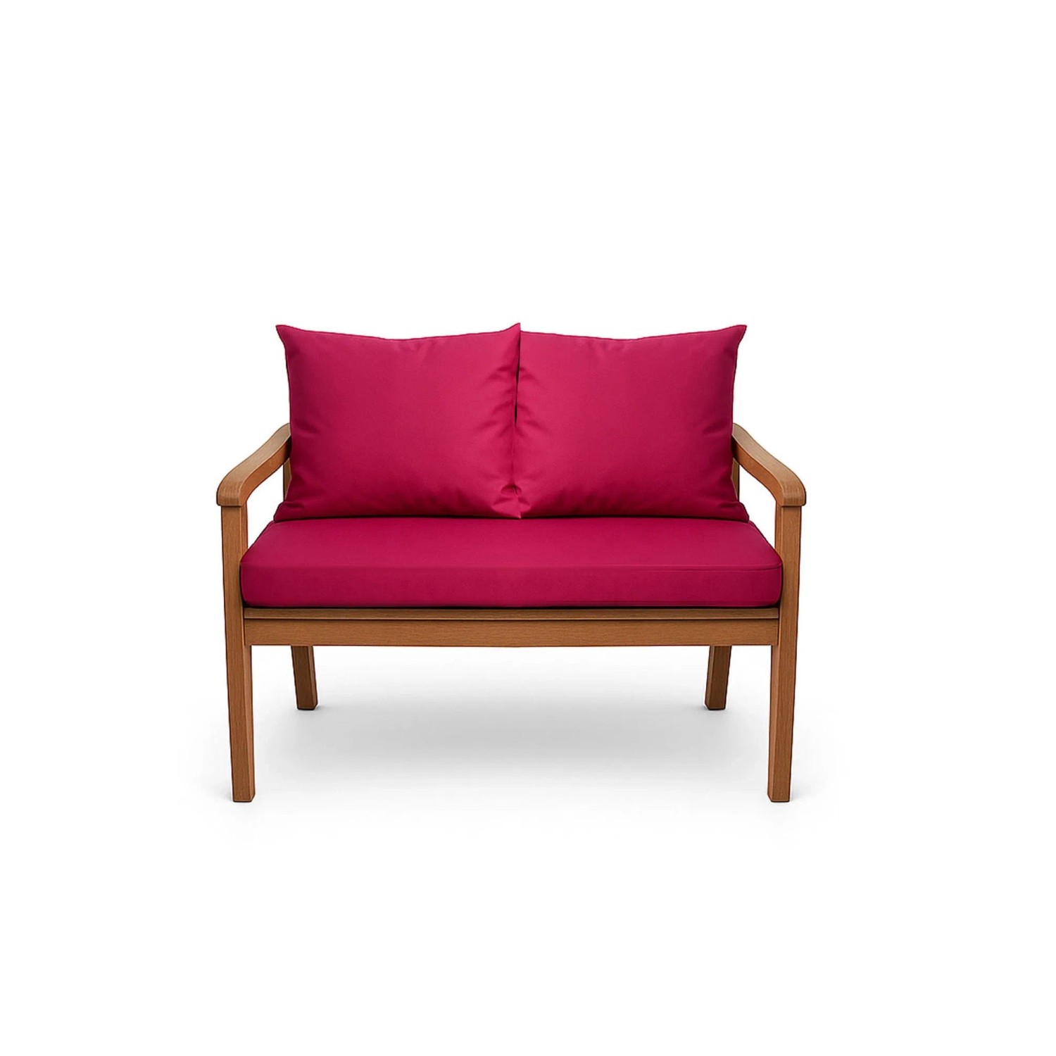 Setgarden Bankkissen-Set, rose: Sitzkissen und 2 Rückenkissen für 2-Sitzer Gartenbank.