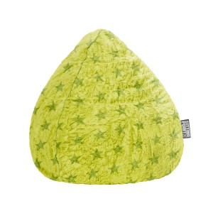 Grüner Sitting Point Sitzsack Fluffy (120 l) mit Sternenmuster.