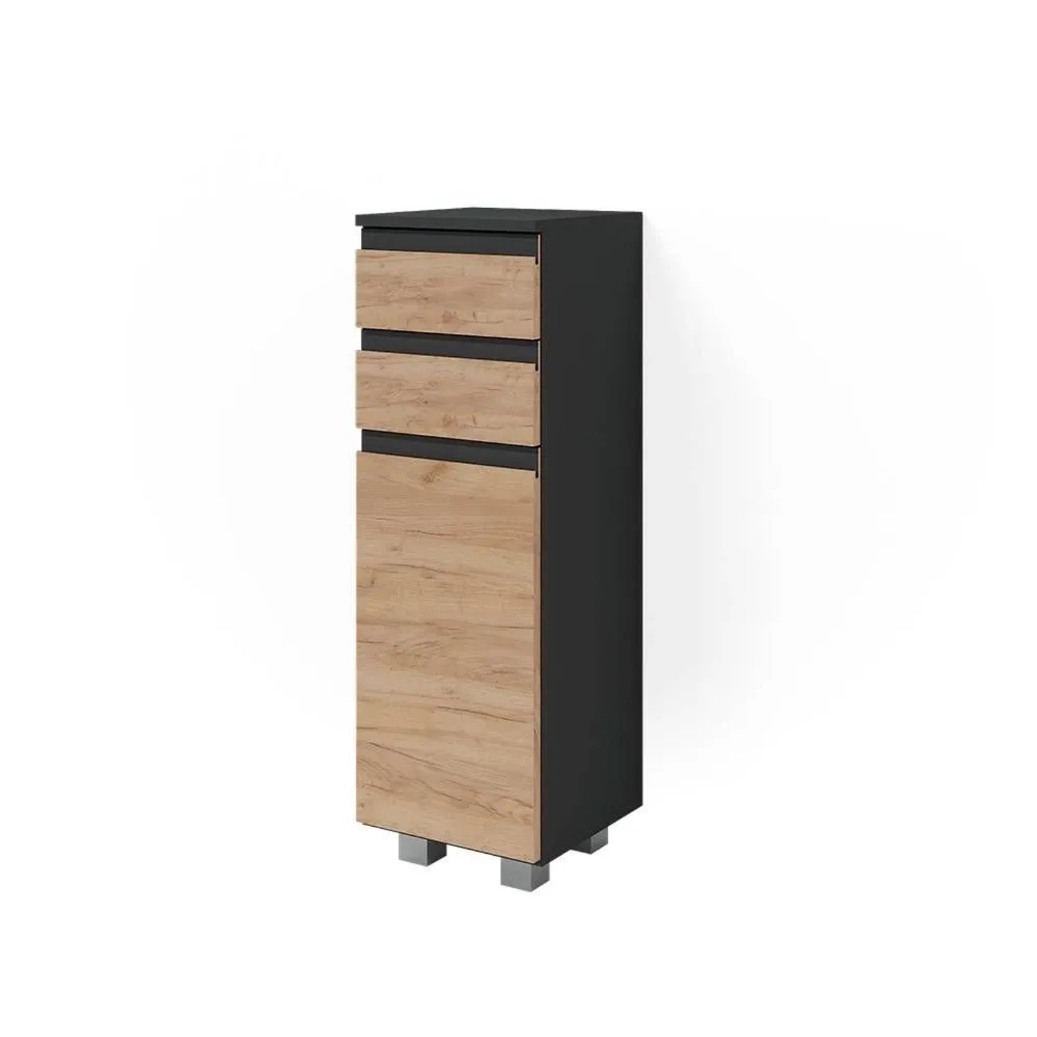 Vicco Midischrank J-Shape Anthrazit/Goldkraft Eiche 30 x 95