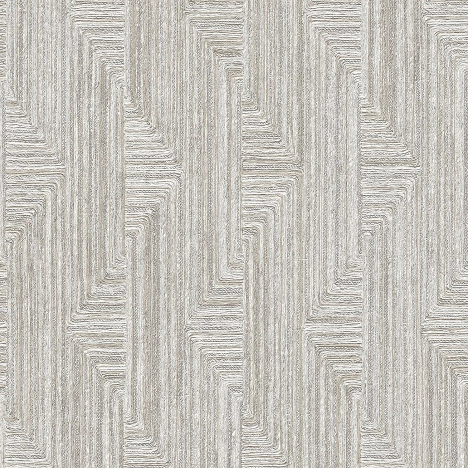 PROFHOME Sa524013-Di Ethno Tapete Textiloptik Metallic Beige Perl-Gold 0,53 m x 10,05 m  5,33 m2
