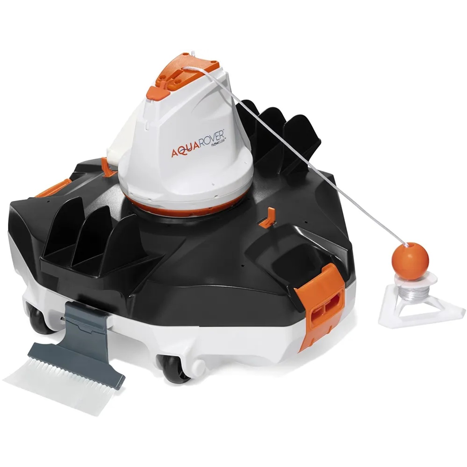 Flowclear Aquarover Poolroboter für die automatische Poolreinigung, mit Akku und Filtersieb.