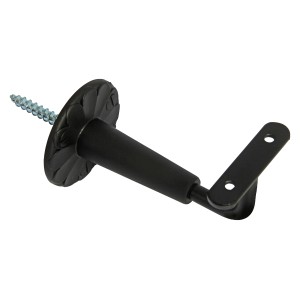 Schwarze Handlaufkonsole mit Rosette, 2er-Set zur Wandmontage von Handläufen.