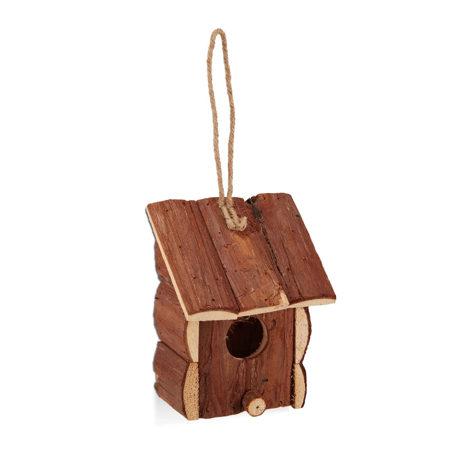 Relaxdays Vogelhaus Holz Natur Mit Schlaufe 30 cm x 12 cm x 9,5 cm 0,3 kg
