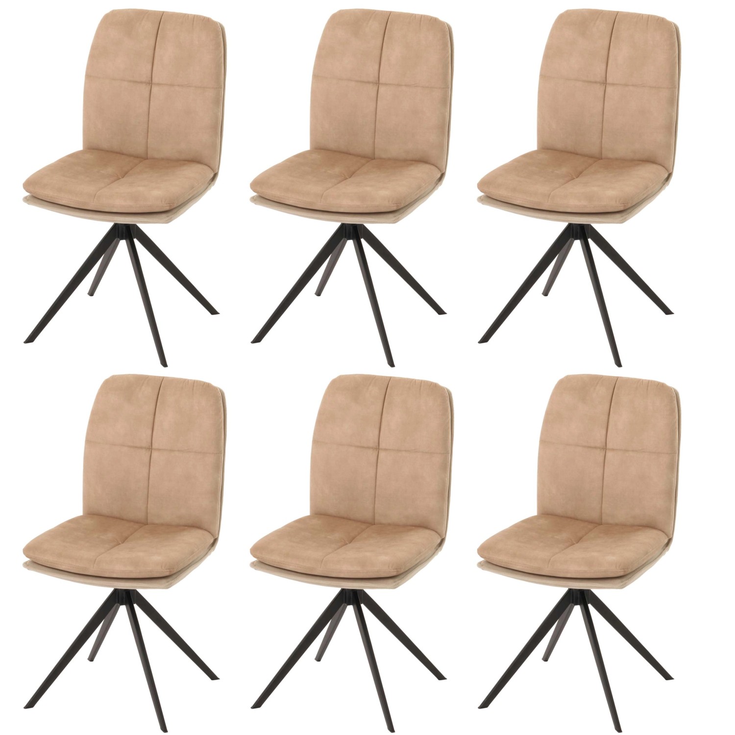 MCW Esszimmerstuhl M68 6er-Set Beige günstig online kaufen
