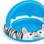 Bestway Planschbecken Safari Sun mit Sonnendach, Zebra-Design, Ø 97 cm. Planschbecken für Kinder ab 2 Jahren.