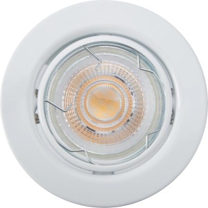 Weißer LED-Einbaustrahler aus Metall, 3er Set. Deckeneinbauleuchte für Innenräume.