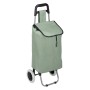 Relaxdays Einkaufstrolley Polyester Kunststoff Salbei Klappbar Wasserabweisend 92,5 cm x 42 cm x 28 cm 1,4 kg