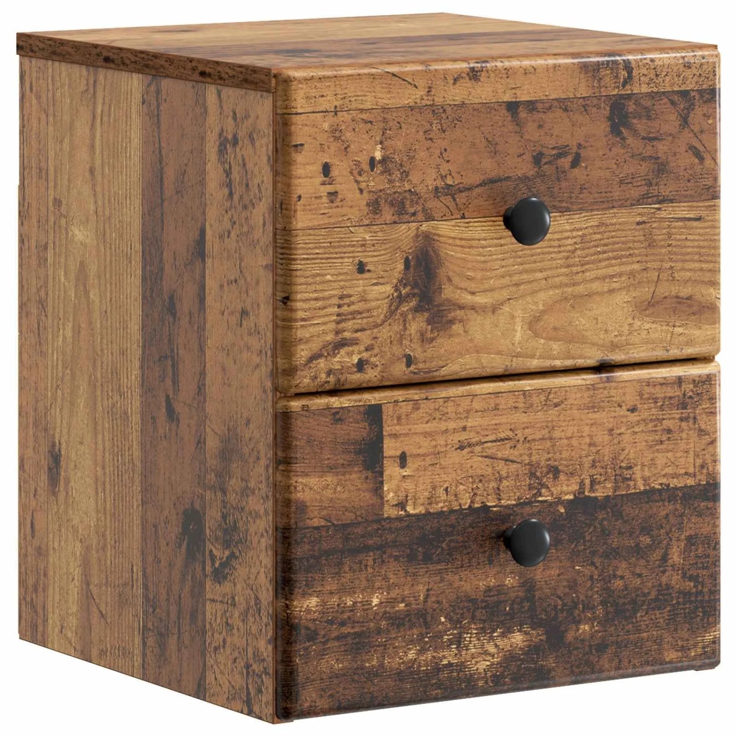 vidaXL Wandmontierter Nachttisch Altholz 34,5 x 33 x 40 cm 899161