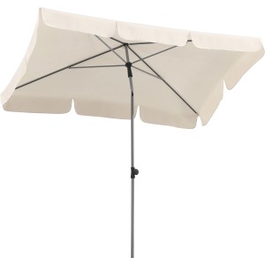 Schneider Balkonschirm Locarno, 180x120 cm, Natur, mit Push-Up Mechanik. Rechteckiger Sonnenschirm für Balkon und Garten.