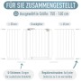 ib style Türschutzgitter Berrin 58-185cm Treppenschutzgitter für Kinder und Haustiere Ohne Bohren Weiß 150-160 cm_9