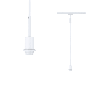 Paulmann URail Pendelleuchte Basic, signalweiß, für LED-Schienensystem. Flexibel, dekorativ, E14 Fassung.