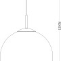 Globo Pendelleuchte Varus, Nickel matt, Glaskugel Ø 30cm, modernes Design.