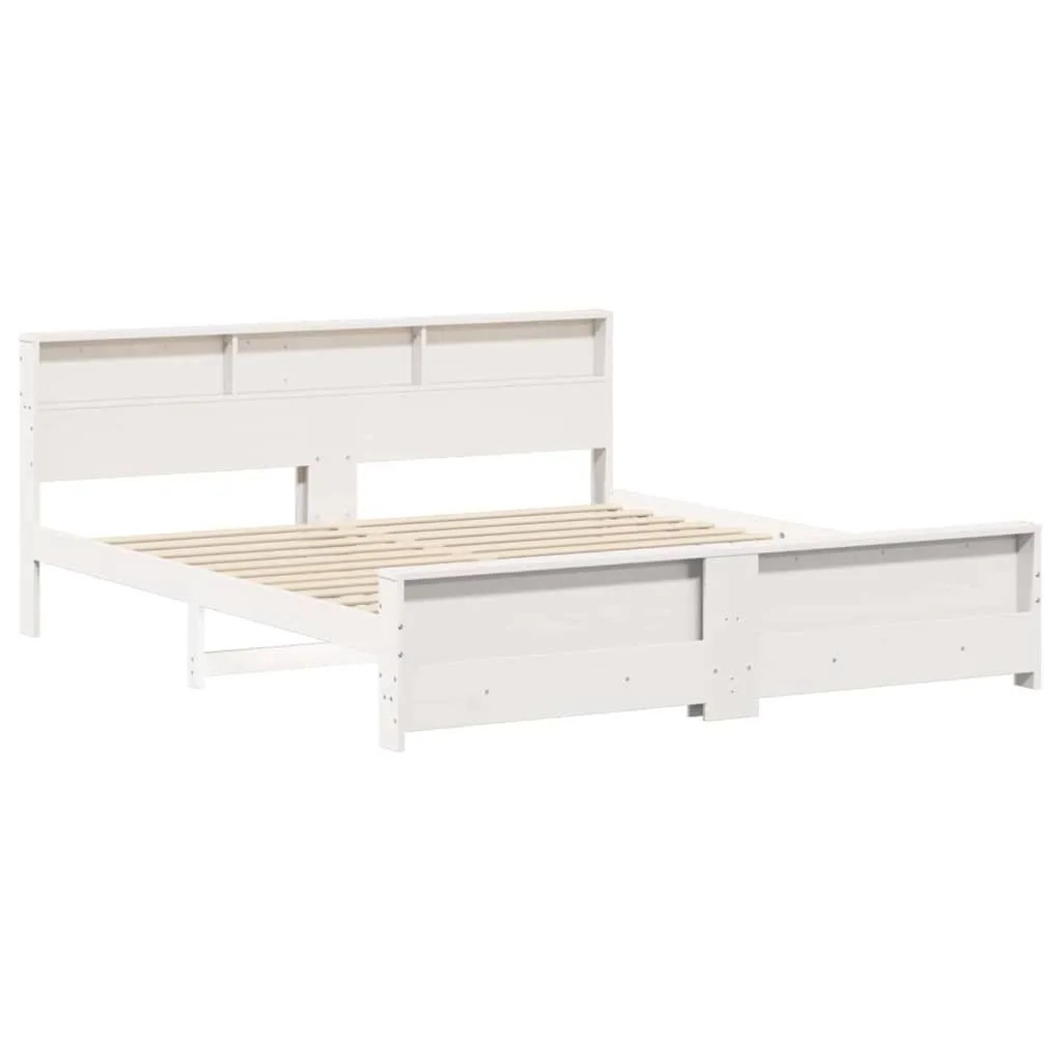 vidaXL Bettrahmen mit Kopfteil Weiß 180 x 200 cm Holzwerkstoff 3394217