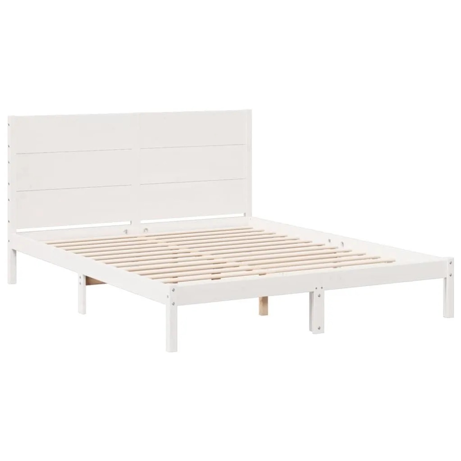 vidaXL Massivholzbett Extra Lang ohne Matratze Weiß 140x220 cm 3309286 günstig online kaufen