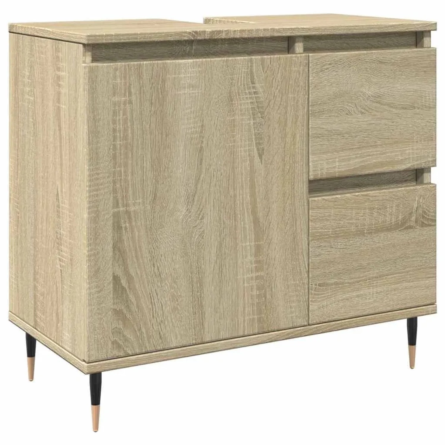 Thumbnail - vidaXL Badschrank Sonoma-Eiche 65x33x60 cm Holzwerkstoff 849676