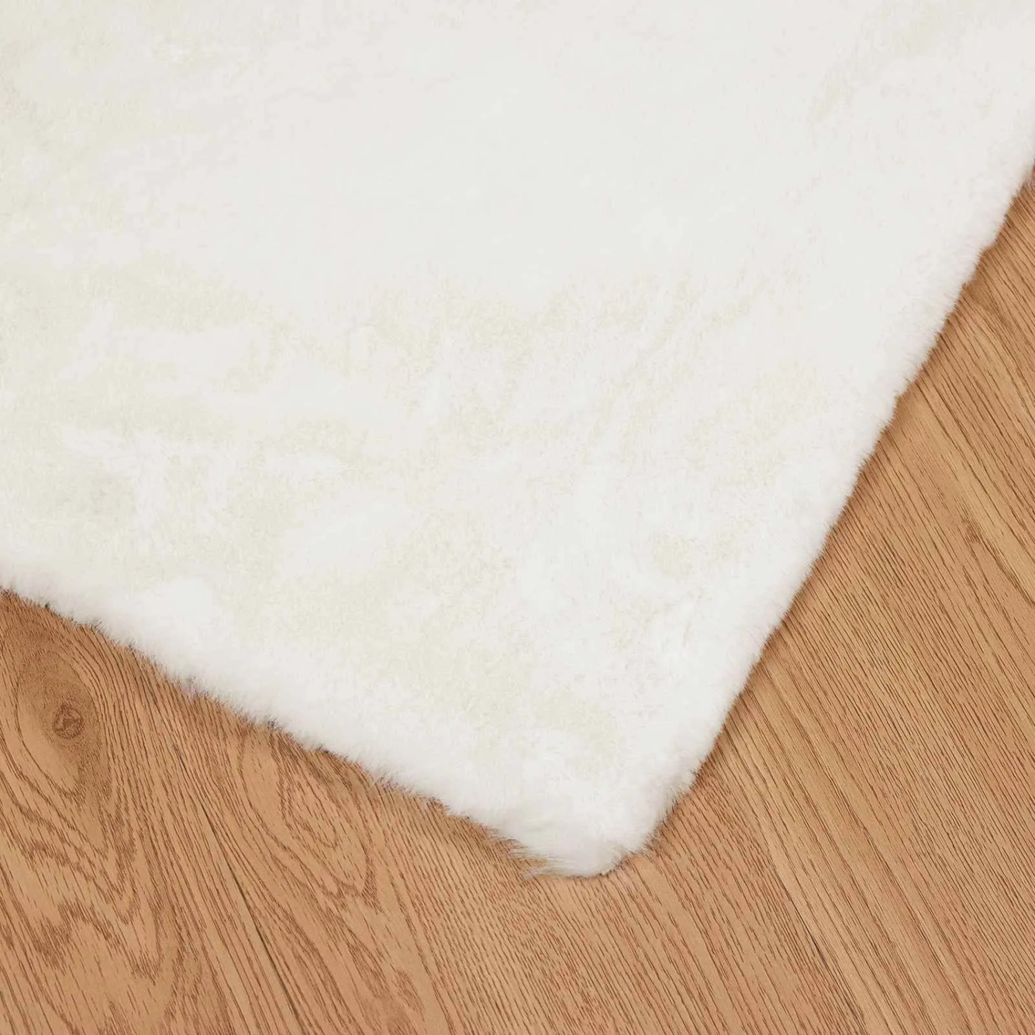 vidaXL Kunstfell Hasen Teppich Olite Creme 200 x 200 cm Polyester 42021665_7