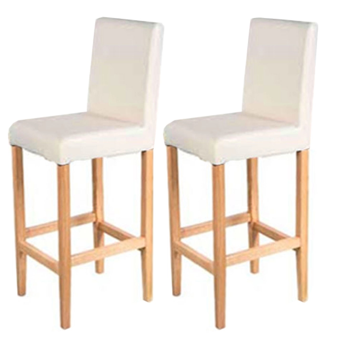 PROREGAL 2er-Set Barhocker Winnie Gepolstert Mit Lehne Sitzhöhe 75cm Holz+L günstig online kaufen