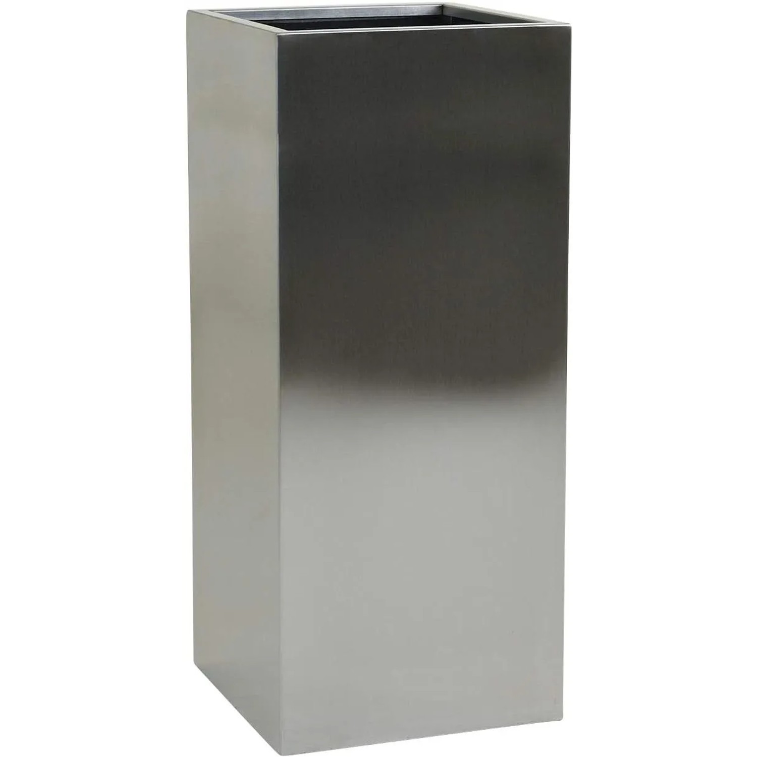 Vivanno Pflanzkübel Block 40 cm x 40 cm x 100 cm Edelstahl Gebürstet