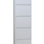 Weißer ebuy24 Pisa Schuhschrank aus Metall mit 5 Klappen. Schuhkommode fertig montiert.