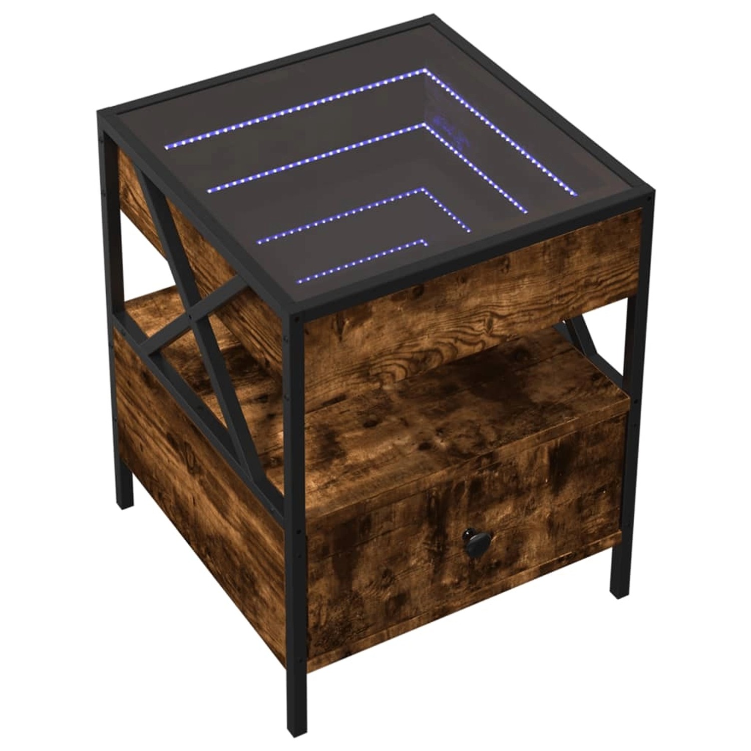 vidaXL Couchtisch mit Infinity-LED Räuchereiche 40x40x51 cm 847719 günstig online kaufen