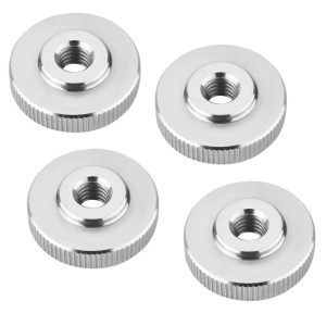 SOTECH 4er Set Rändelmutter M8 Edelstahl V2A SS304 Flache Form DIN 467 Griffmutter