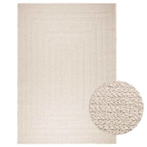 vidaXL Teppich ZIZUR Creme 200x290 cm Jute-Optik Indoor und Outdoor 4010368
