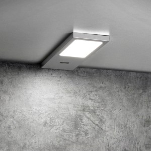 SOTECH Einzel LED Möbelleuchte GIULIA II mit Sensor Silbergrau 4000K Neutralweiß