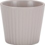 Scheurich Übertopf Expressive 937, Ø 7 cm, in Beige mit gerippter Struktur.