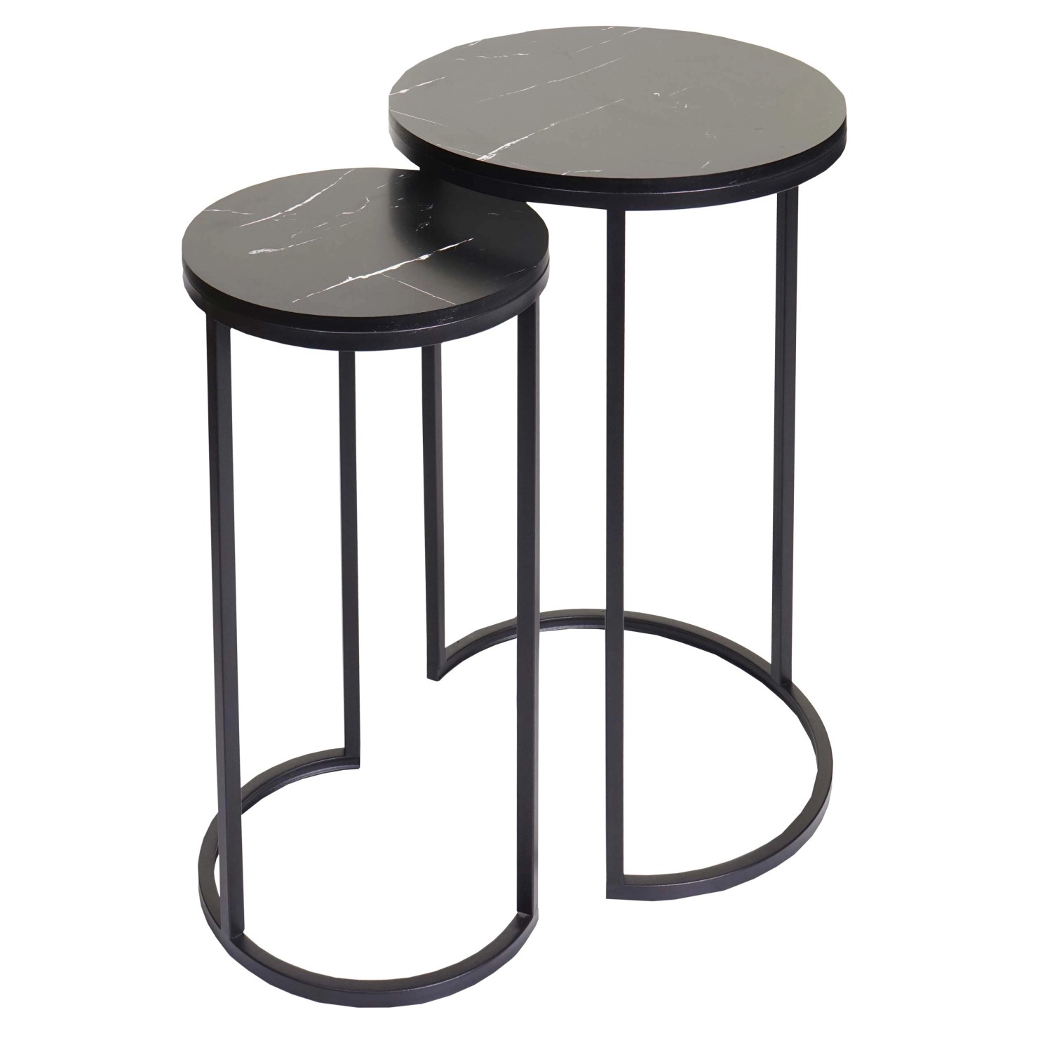 MCW 2er-Set Beistelltisch K46 Schwarz-schwarz günstig online kaufen