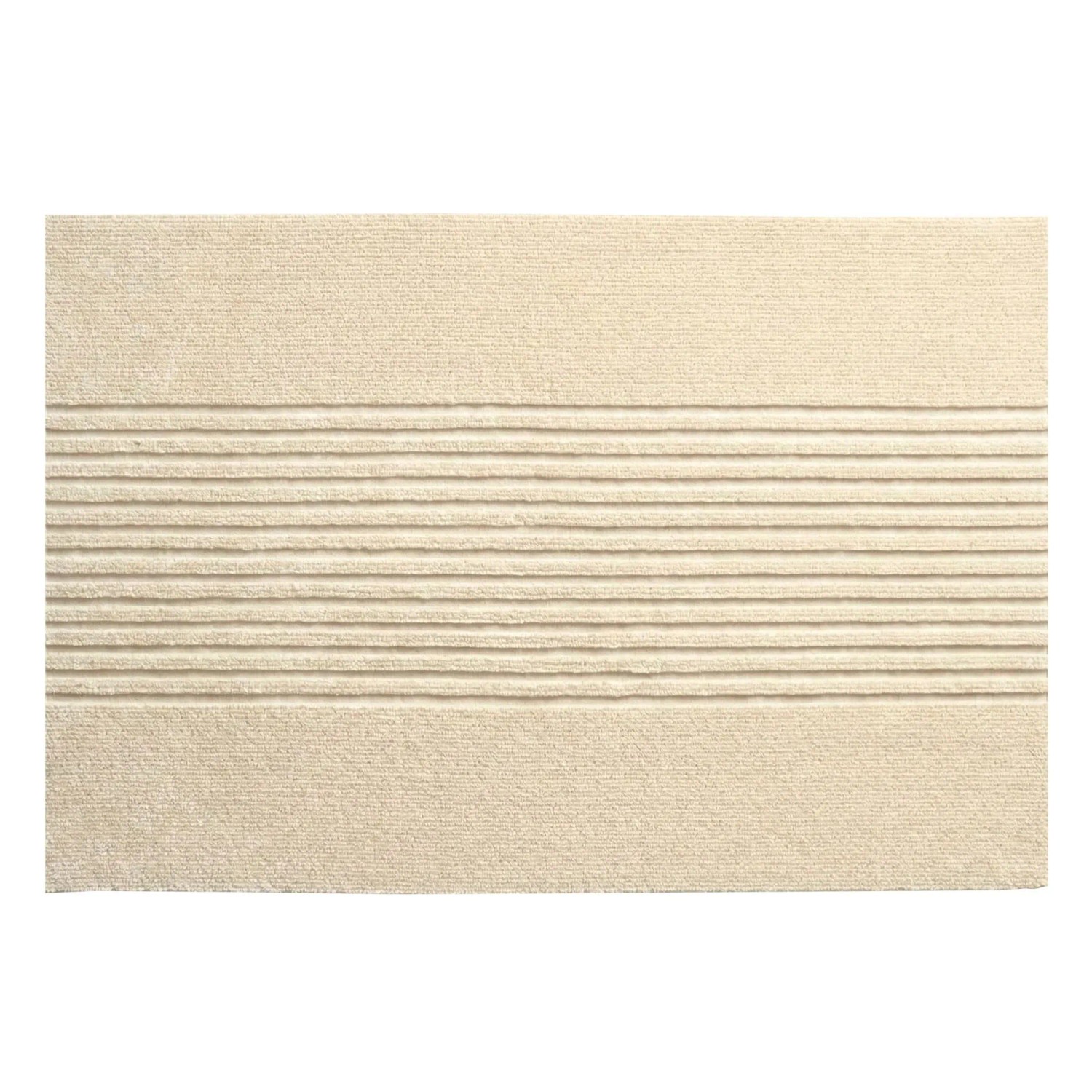 Floordirekt Schmutzfangmatte CIRCA Waschbar Rutschfest TPE-Rücken Beige Streifen 90 x 150 cm