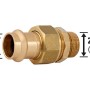 Pressverschraubung aus Rotguss, 22 mm x 26,4 mm (R 3/4), für Kupferrohre.
