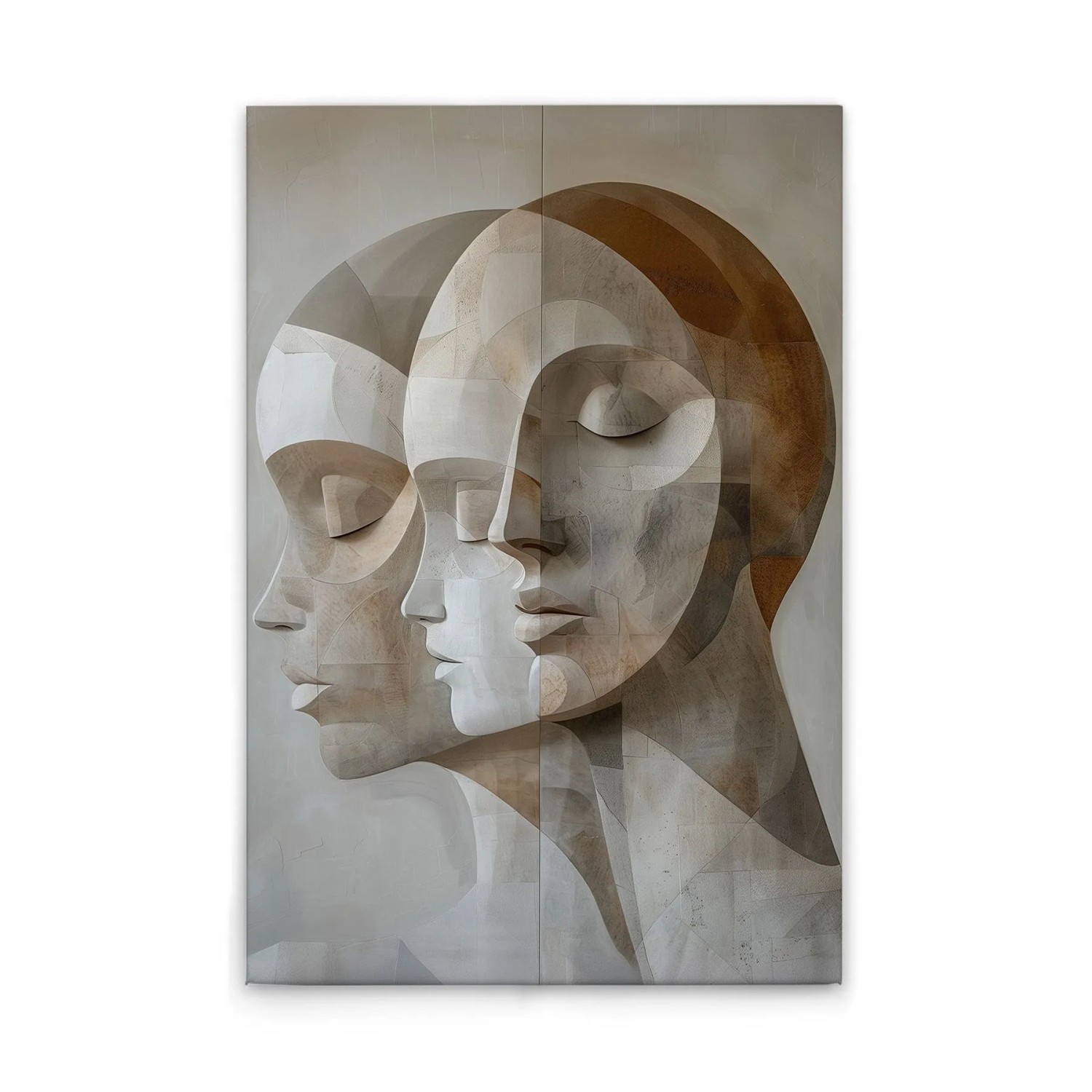 Tadessi Leinwandbild - M1-No.52040 - Gesichter Formen Modern - 40 x 60 cm - Hochformat