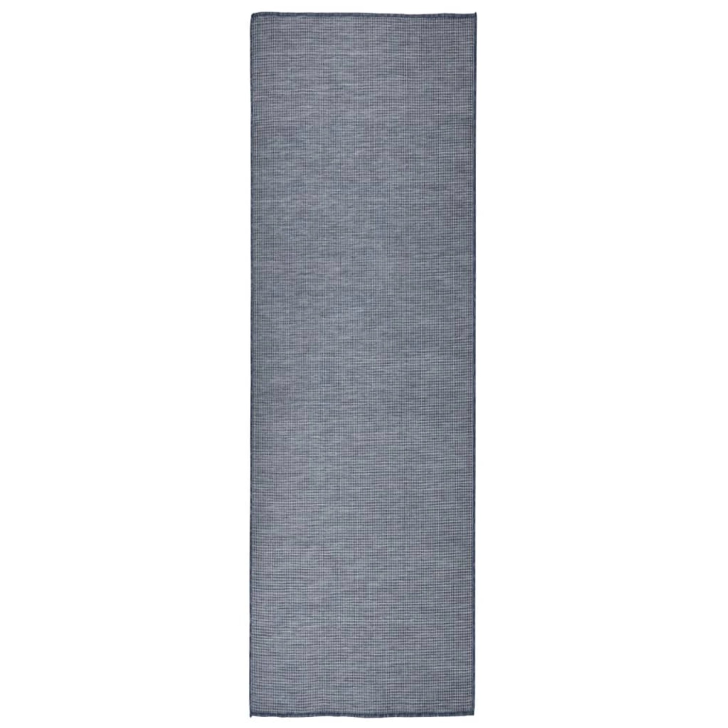 vidaXL Outdoorteppich Flachgewebe 80x250 Cm Blau 1123963 günstig online kaufen