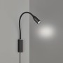 Schwarze LED-Wandlampe Fischer & Honsel Sten, flexible Leselampe mit warmweißem Licht.