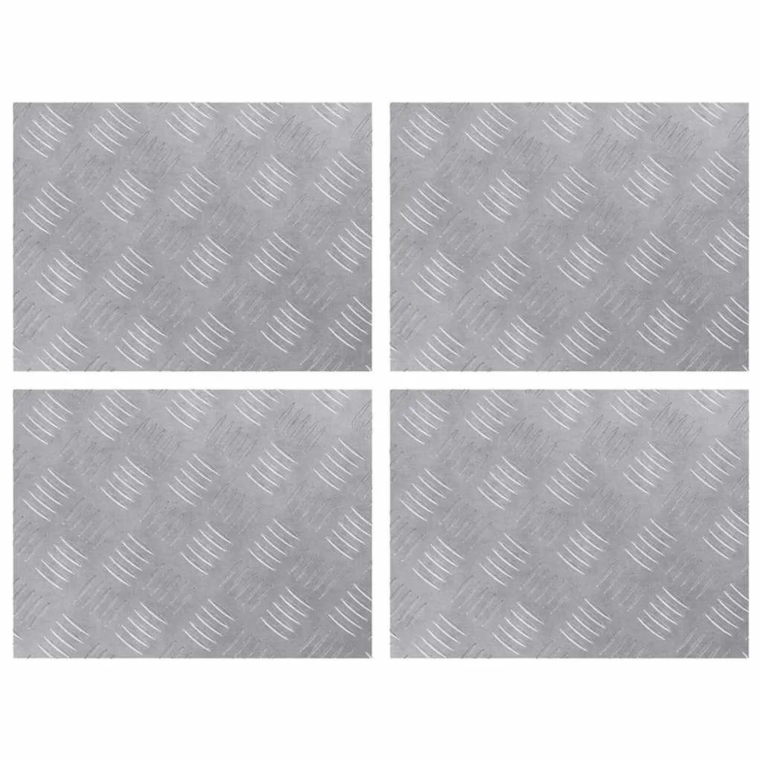 vidaXL Rautenscheiben 4 Stk Silber 40 x 30 cm Aluminium 4104290