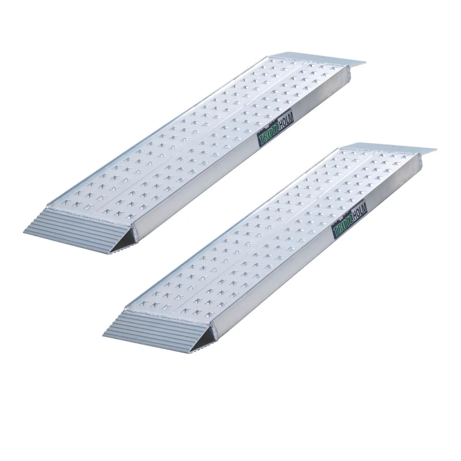 TRUTZHOLM 2x Auffahrrampen 100x28cm Traglast 540 kg Grau