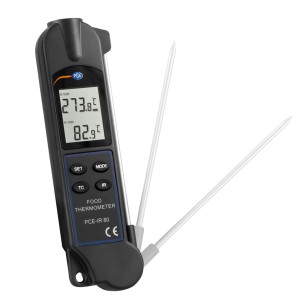PCE Instruments Infrarotthermometer IR 80 mit Display und ausklappbarem Fühler.