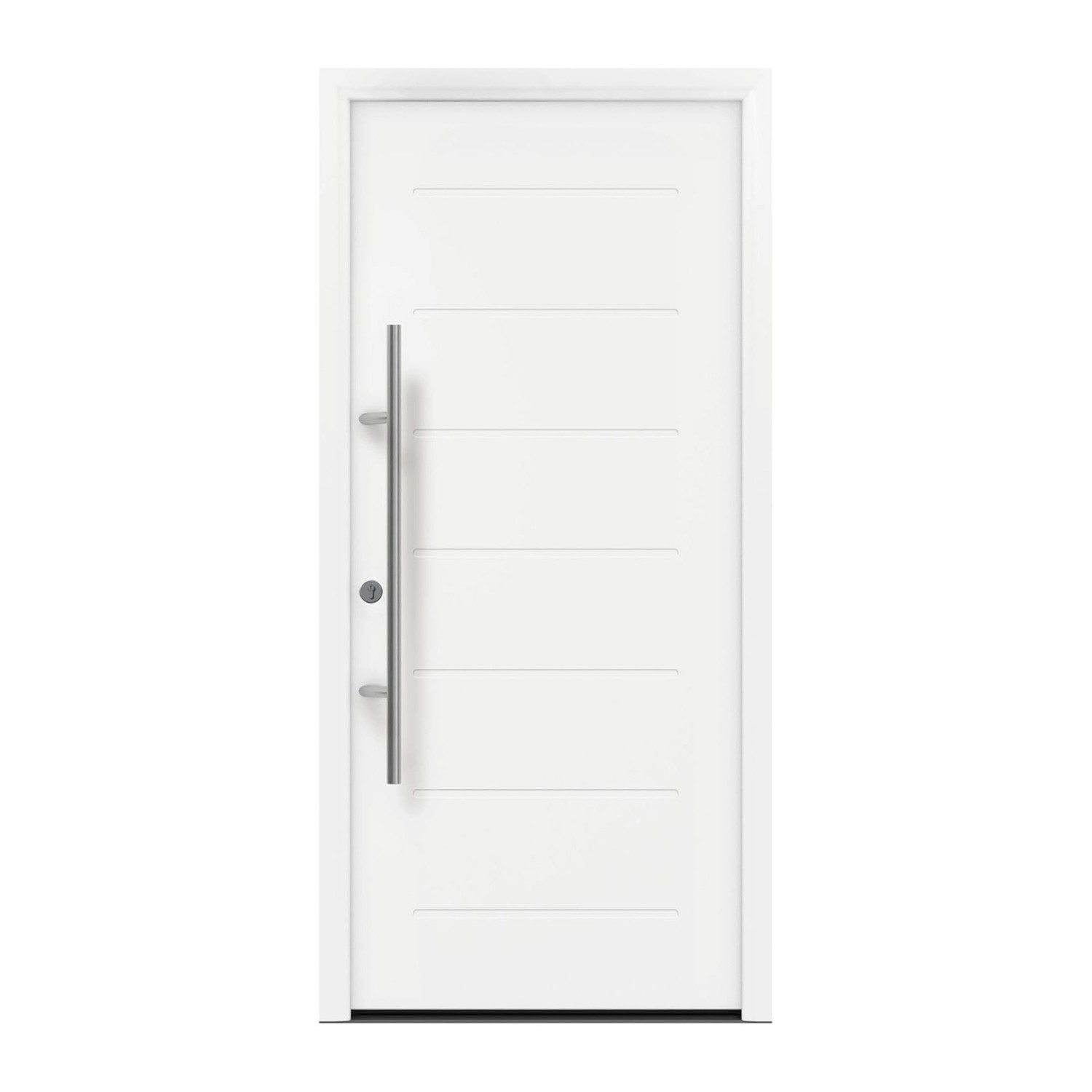 EcoStar Haustür Isopro Secur IPS 015 Verkehrsweiß 110 cm x 210 cm DIN L günstig online kaufen